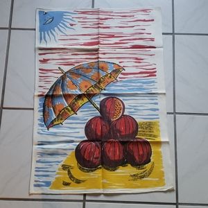 Vintage new fruit/beach linen kitchen towel